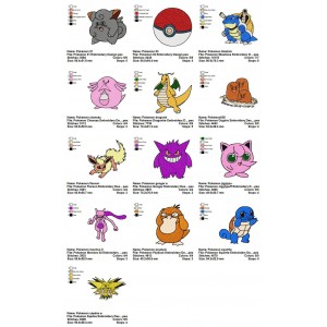 Collection 13 Pokemon Embroidery Designs 02